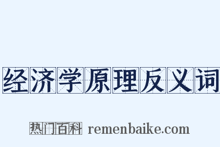 经济学原理反义词是什么意思的图片